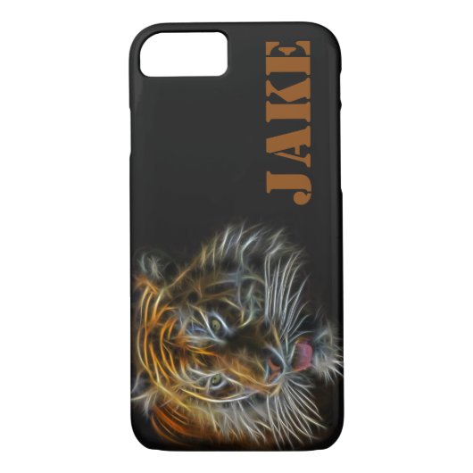 Abstracte neon Tigerhead Case-Mate iPhone Case (Achterkant)