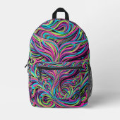 Abstracte Neon Walvisstaart Rugzak (Voorkant)