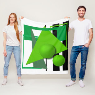 Abstracte neongroene geometrische vormgeving cirke fleece deken