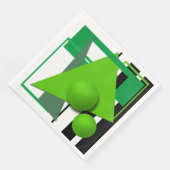 Abstracte neongroene geometrische vormgeving cirke servet (Hoek)