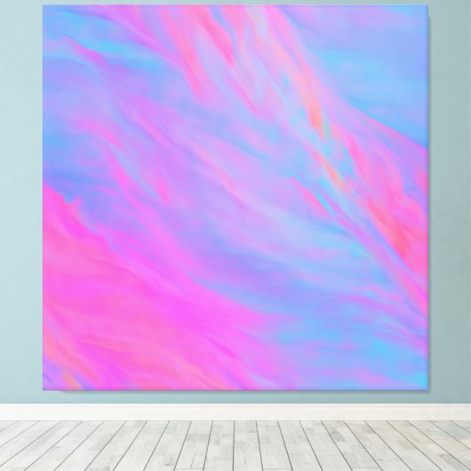 Abstracte neoninktvlucht canvas afdruk (Insitu (Houten vloer))