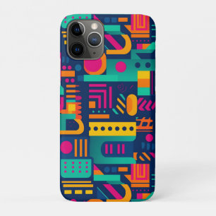 Abstracte neonkleuren en geometrische bohemen vorm Case-Mate iPhone case