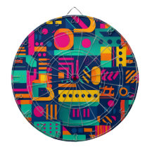 Abstracte neonkleuren en geometrische bohemen vorm