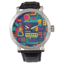 Abstracte neonkleuren en geometrische bohemen vorm