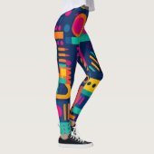 Abstracte neonkleuren en geometrische bohemen vorm leggings (Rechts)