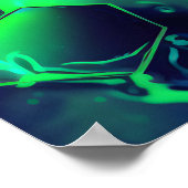 Abstracte neonkoeling in de kleurwetenschappen poster (Hoek)