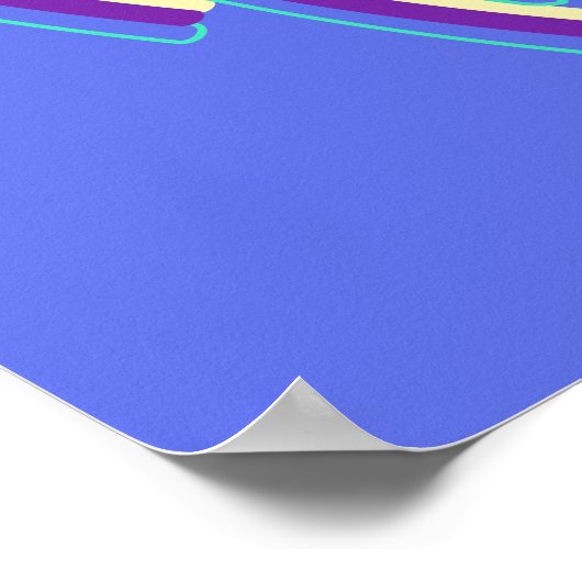 Abstracte neonlijnen poster (Hoek)