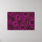 Abstracte neonroze cirkels door de tijd heen canvas afdruk (Voorkant)