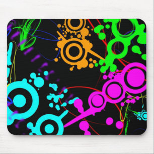 Abstracte neonspionage moderne Muismat
