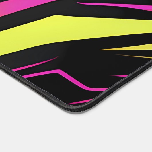 Abstracte neonstrepen bureaumat (Hoek)
