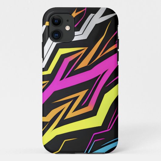 Abstracte neonstrepen Case-Mate iPhone case (Achterkant)