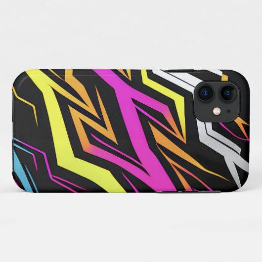 Abstracte neonstrepen Case-Mate iPhone case (Achterkant (horizontaal))