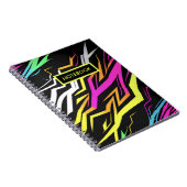 Abstracte neonstrepen notitieboek (Rechterzijde)