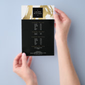Abstracte nepgoudpenseelstreken op wit flyer (Hand)