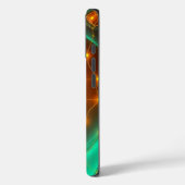 Abstracte netwerkgloed met levendige golven Case-Mate iPhone case (Achterkant / Links)