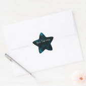 Abstracte neustextuur - blauw ster sticker (Envelop)