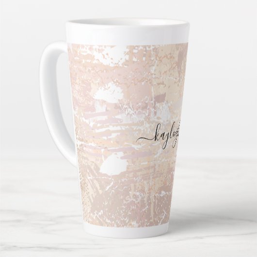 Abstracte neutraal mengsel latte mok (Linkerhoek)