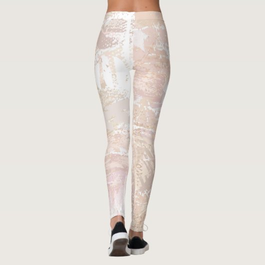 Abstracte neutraal mengsel leggings (Achterkant)