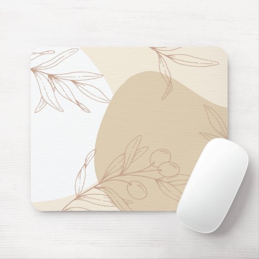 Abstracte Neutral Boho Art Muismat (Met muis)