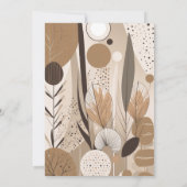 abstracte neutrale Boheemse bruiloft uitnodiging (Achterkant)