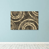Abstracte Neutrale cirkels door tijd Canvas Afdruk (Insitu (Houten vloer))
