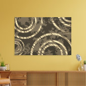 Abstracte Neutrale cirkels door tijd Canvas Afdruk (Insitu (Woonkamer))