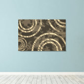 Abstracte Neutrale cirkels door tijd Canvas Afdruk (Insitu (Houten vloer))