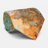 Abstracte neutrale kleuren Stropdas (Opgerold)