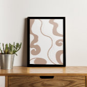 Abstracte neutrale muurschildering foto afdruk