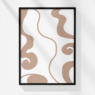 Abstracte neutrale muurschildering foto afdruk