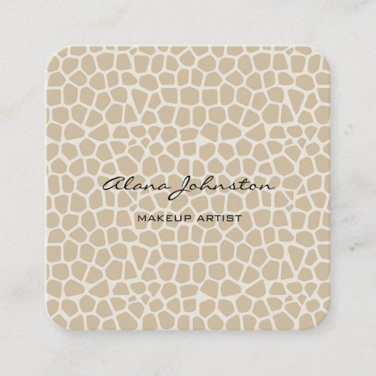 Abstracte neutrale proefkonijn vierkante visitekaartje (Voorkant)