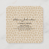 Abstracte neutrale proefkonijn vierkante visitekaartje (Achterkant)