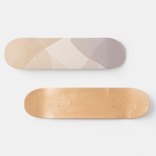 Abstracte neutrale tonen persoonlijk skateboard (Horizontaal)