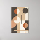 Abstracte neutrale tonen uit het midden van de eeu canvas afdruk (Voorkant)