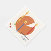 Abstracte neutrale verjaardagstaart met kaarsen Mo Servet (Hoek)