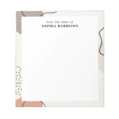 Abstracte Neutrale vormen en aansluitingen Notitieblok (Voorkant)