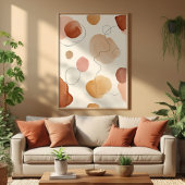 Abstracte neutrale waterverf wandkunst afdruk, mod poster