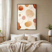 Abstracte neutrale waterverf wandkunst afdruk, mod poster