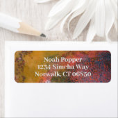 Abstracte nevel retouradreslabel etiket (Insitu)