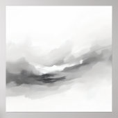 Abstracte Nevelige Landschapskunst Poster | Ethisc (Voorkant)