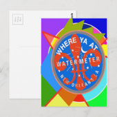 Abstracte New Orleans watermeter Briefkaart (Voorkant / Achterkant)