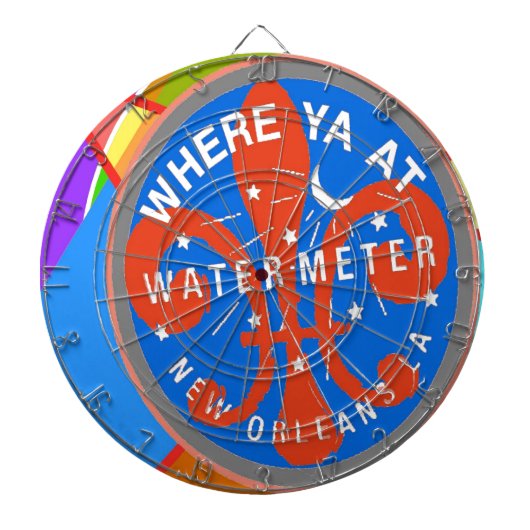 Abstracte New Orleans watermeter Dartbord (Voorkant)