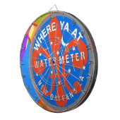 Abstracte New Orleans watermeter Dartbord (Voorkant Rechts)