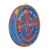 Abstracte New Orleans watermeter Dartbord (Voorkant Links)
