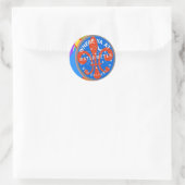 Abstracte New Orleans watermeter Ronde Sticker (Tas)