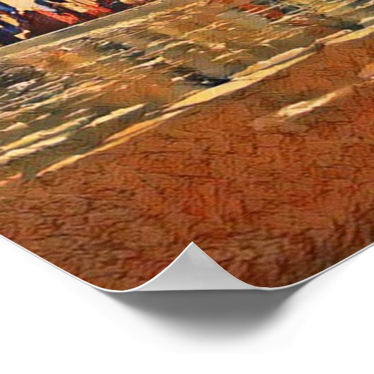 Abstracte New York Skyline Poster (Hoek)