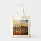 Abstracte New York Skyline Tote Bag (Voorkant)