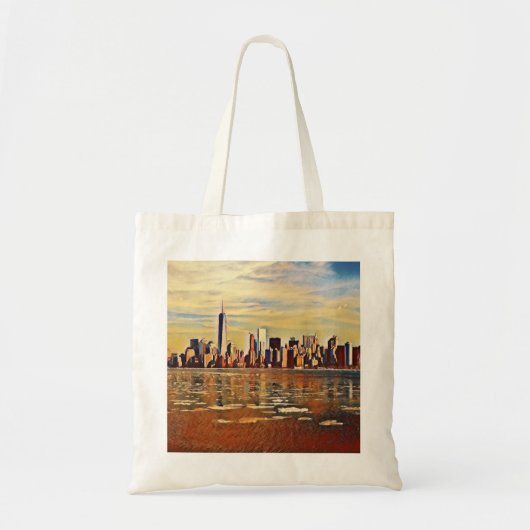 Abstracte New York Skyline Tote Bag (Voorkant)