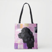 Abstracte Newfie Tote Bag (Voorkant)