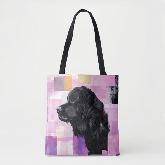 Abstracte Newfie Tote Bag (Voorkant)